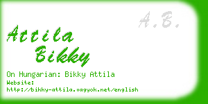 attila bikky business card